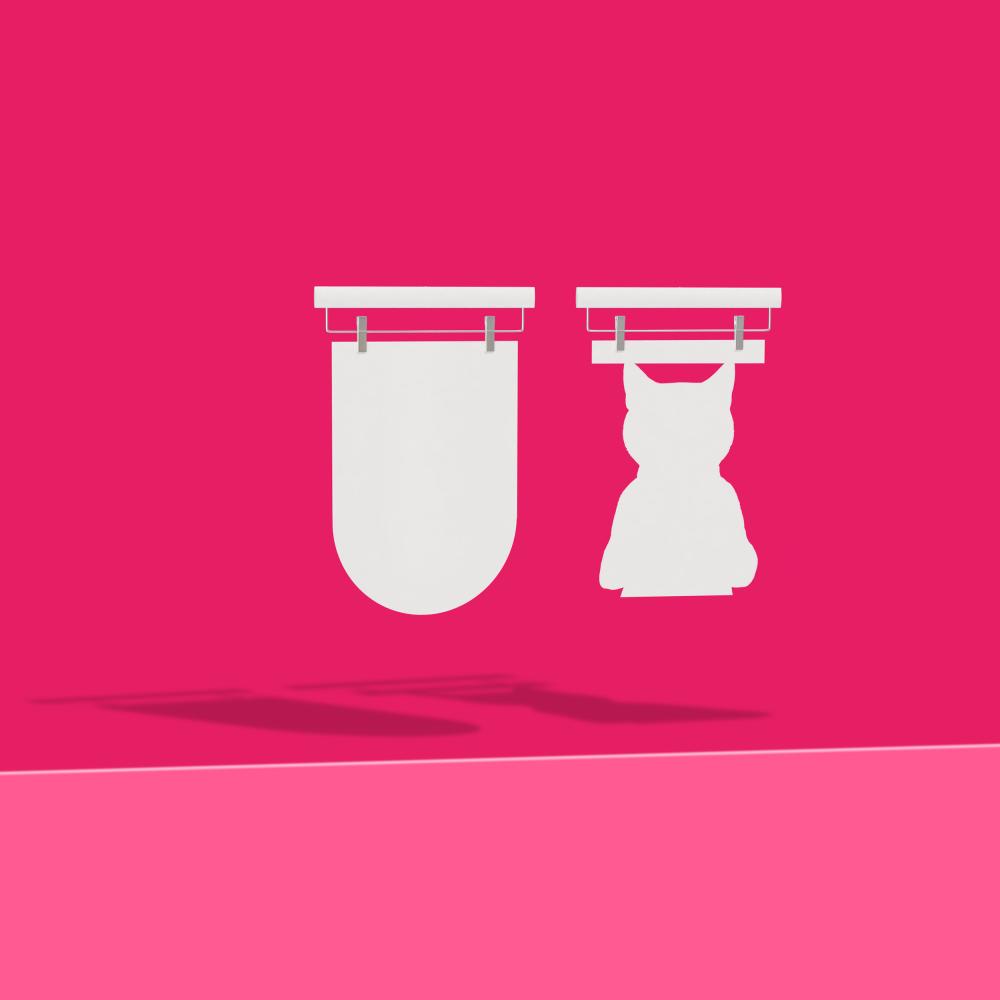 Carton suspendu blanc avec forme libre pour tram et bus