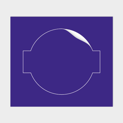 Autocollants avec coins pointus